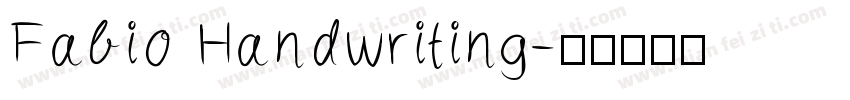 Fabio Handwriting字体转换